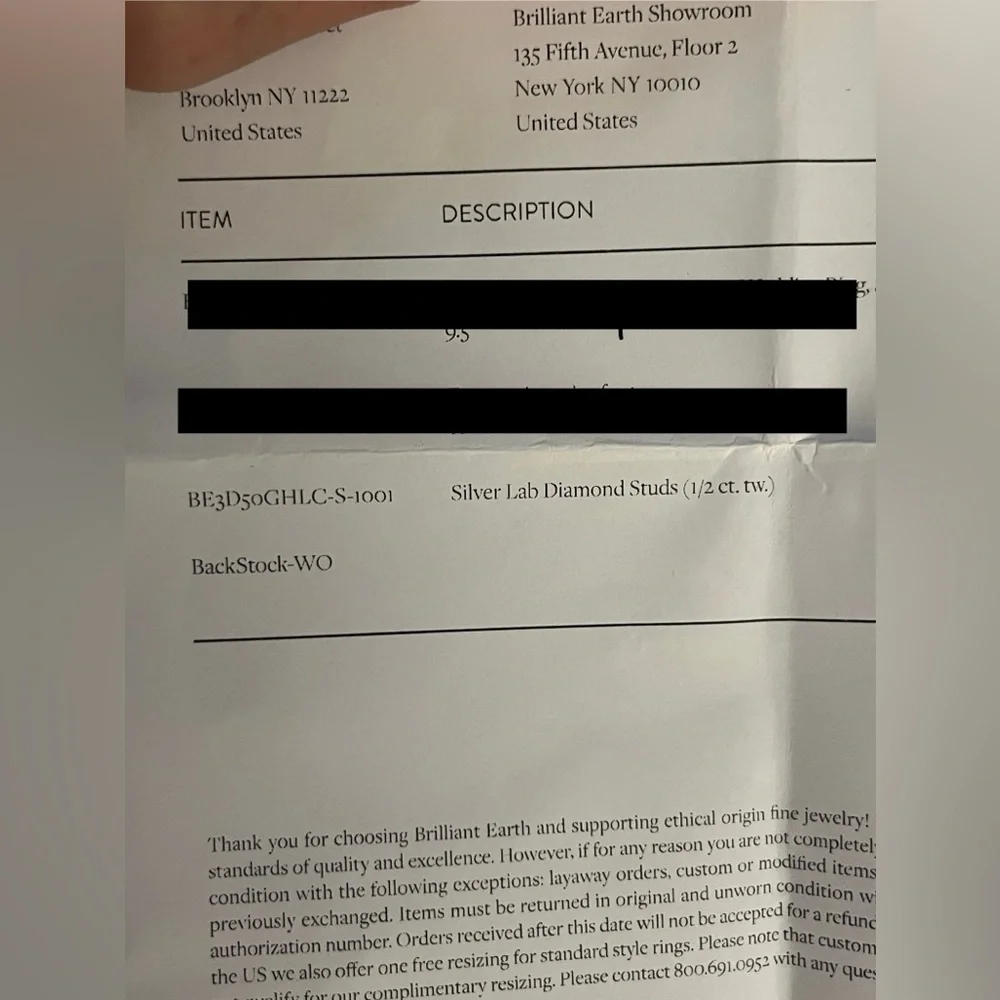 Free shipping! NWT Brilliant Earth 0.5 carat silver lab diamond studs - Picture 3 of 6